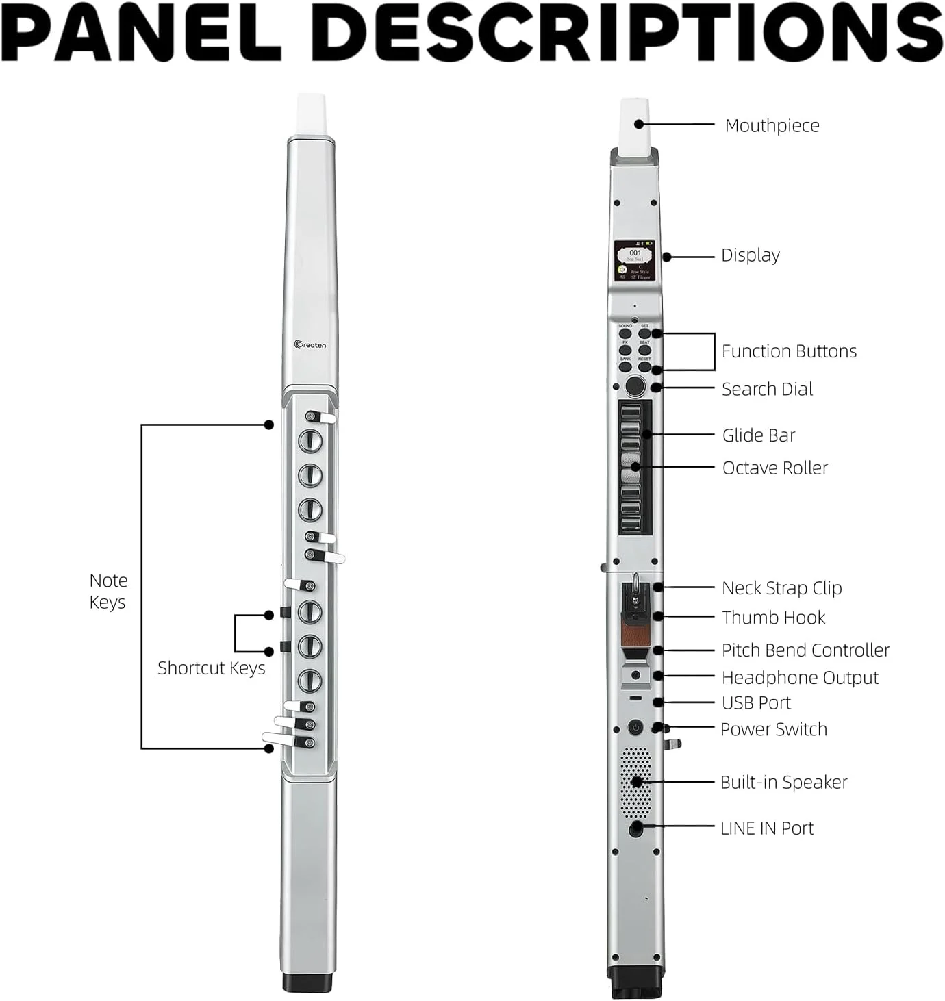 AP 500 Pro Electronic Wind Instrument Digital Saxophone - Image 9